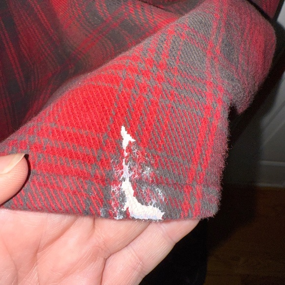 Vtg Eddie Bauer Insulated Flannel Jacket - Red/Gray Mens XL - Picture 5 of 9